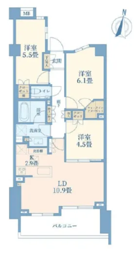 ブランズ弦巻二丁目 1階 54.68㎡