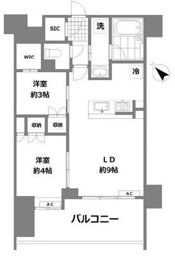 アジールコフレ新中野 9階 43.87㎡