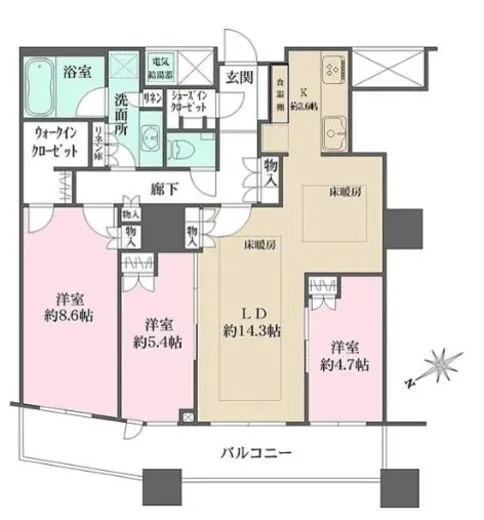ザ・パークハウス西新宿タワー６０ 8階