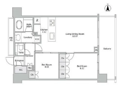 グランドメゾン白金の杜ザ・タワー 18階 58.18㎡