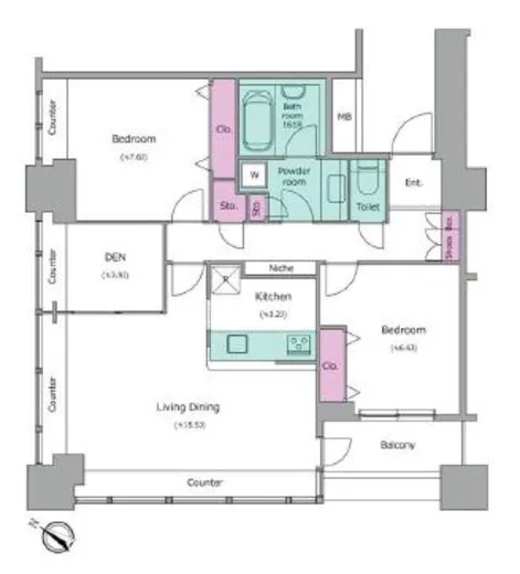レジディアタワー上池袋（タワー棟） 1513