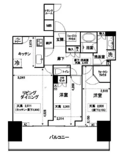 THE COURT神宮外苑 11階 56.77㎡