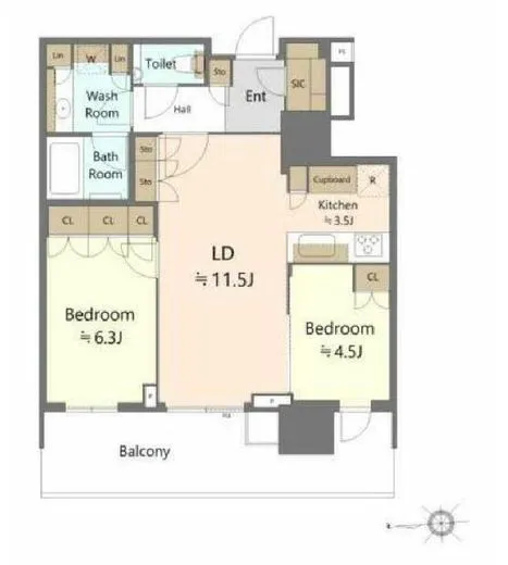 HARUMI FLAG SUN VILLAGE (晴海フラッグ サンヴィレッジ) 16階 92.19㎡