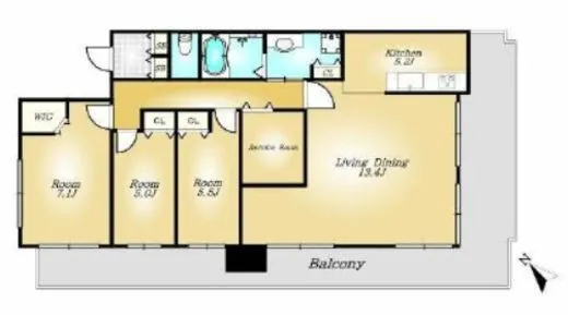 ザ・リバープレイスガーデンコート 8階