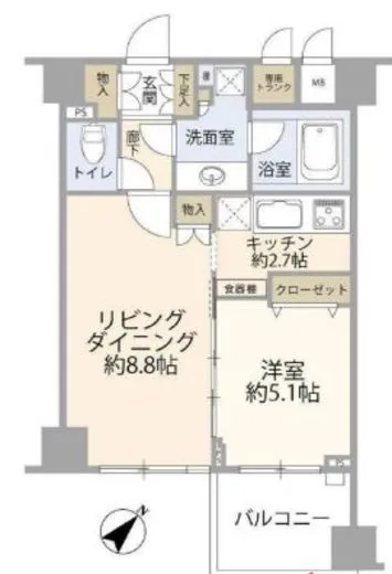 ダイナシティ文京根津 2階