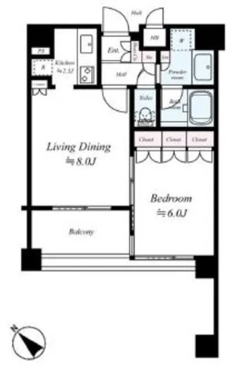 東急ドエルアルス月島アールモード 5階 39.05㎡