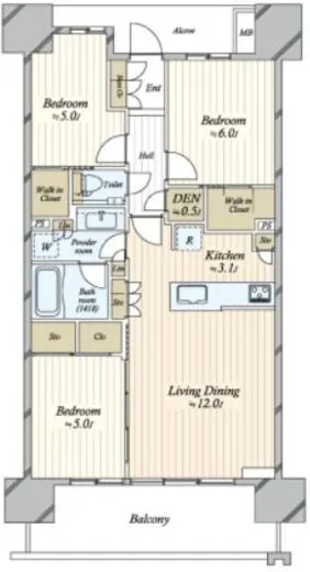 ジオ深川住吉 14階 70.52㎡