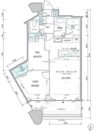 パークタワー勝どきミッド/サウス 10階 58.36㎡