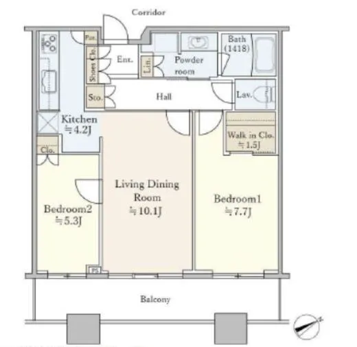 芝浦アイランド グローヴタワー 6階 64.08㎡
