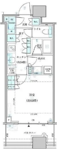 パークタワー勝どきミッド/サウス 5階 32.99㎡