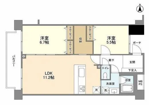 FULL HOUSE GAKUGEI DAIGAKU 4階 70.3㎡