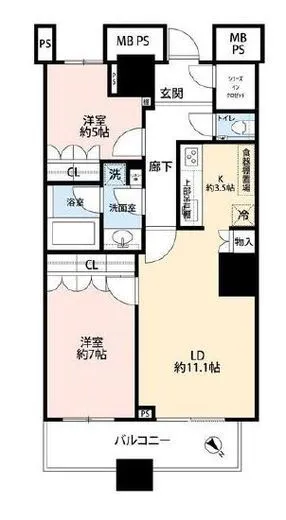 THE TOKYO TOWERS MIDTOWER 54階 63.33㎡
