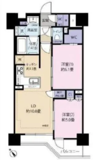 シティハウス中目黒ステーションコート 8階 56.07㎡