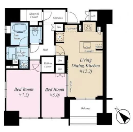 オーベルアーバンツ日暮里 9階 61.61㎡