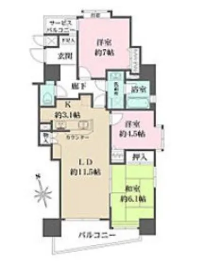 ライオンズマンション両国リバーステージ 2階 75.01㎡