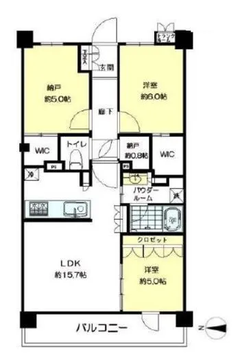 スカイティアラウエスト 9階 72.38㎡