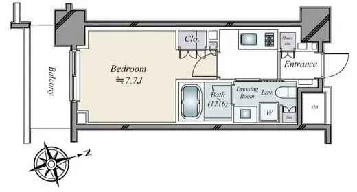 グランスイート麻布六本木 3階 25.47㎡