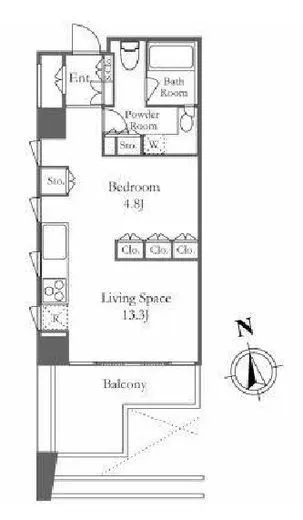 神宮前シティタワー 10階 45.52㎡