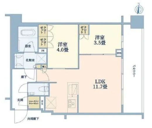 ディアナコート自由が丘テラス 3階 45.02㎡