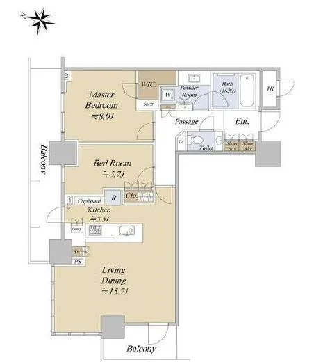パークタワー西新宿 25階 80.92㎡