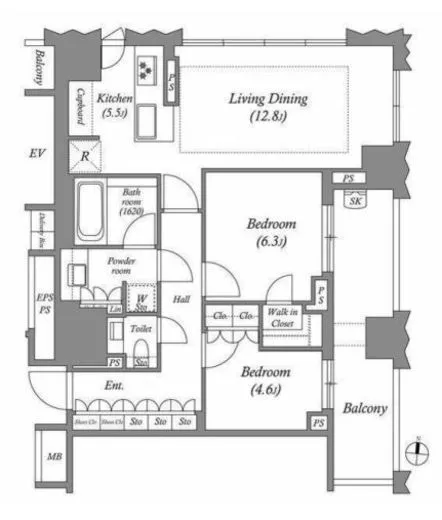 ブランズ千代田富士見 7階 72.96㎡