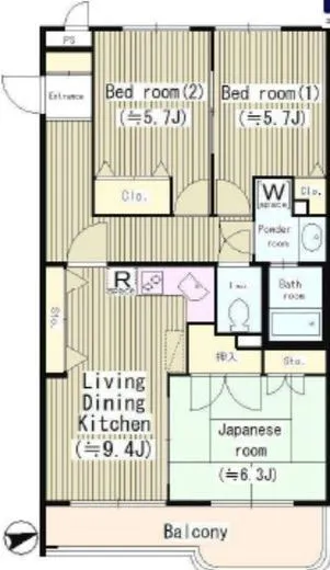 エミネンス高野台 2階 65.34㎡