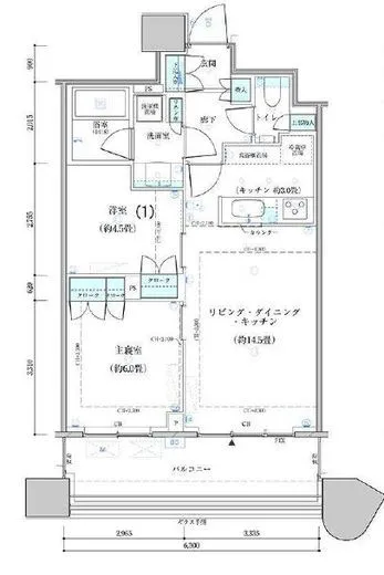 パークタワー勝どきミッド/サウス 11階 56.52㎡
