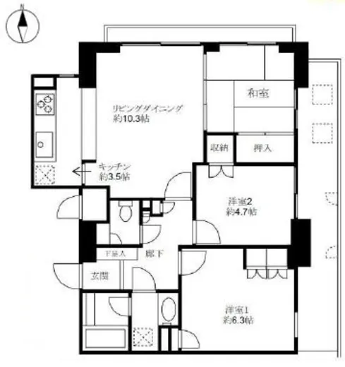 ハイシティ清澄白河ステーションプラザ 10階 65.7㎡