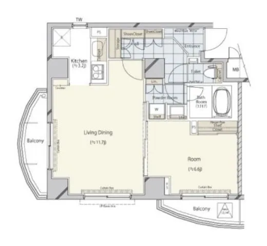 コンシェリア芝公園D's 12階 50.68㎡
