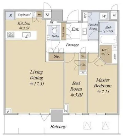 パークタワー西新宿 38階 75.98㎡