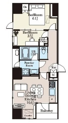 ザ・ライオンズフォーシア町屋 1203