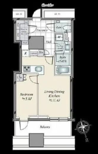 三田ガーデンヒルズ　ノースヒル 4階 46.04㎡