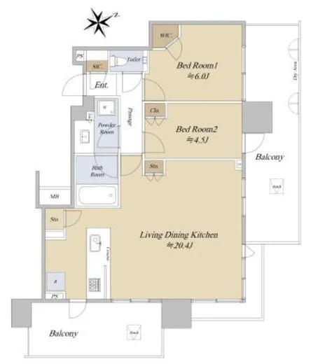 シティタワー目黒 9階 66.03㎡