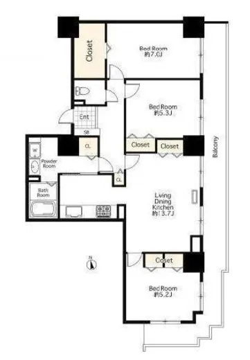 シーリアお台場 1-1101