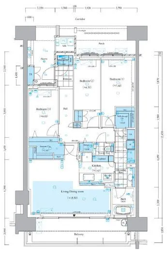 HARUMI FLAG SUN VILLAGE (晴海フラッグ サンヴィレッジ) 11階 98.73㎡