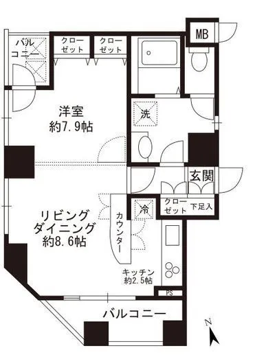 ガラ・シティ京橋 4階 42.41㎡