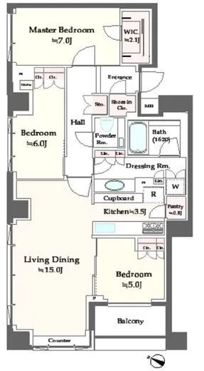 グランリビオ市谷砂土原 2階 91.45㎡