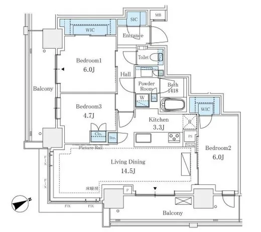 アトラスタワー五反田 26階 77.19㎡