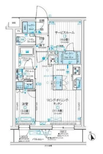 デュオステージ西荻窪Ⅱ 2階 43.22㎡