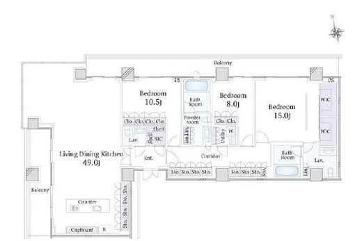 ブランズ渋谷桜丘 28階 209.34㎡