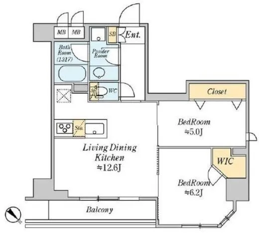クレストコート志村坂上 12階 55.9㎡