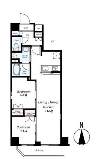 リヴシティ両国四番館 1階 50.79㎡