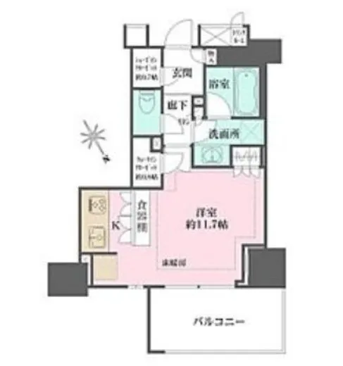 ザ・パークハウス大井町ウエストコート 8階 34.24㎡