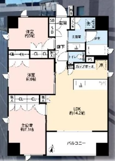 グリーンパーク日本橋小伝馬町 11階 71.27㎡