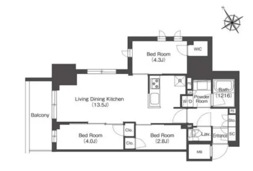 コンフォリア・リヴ板橋 1403