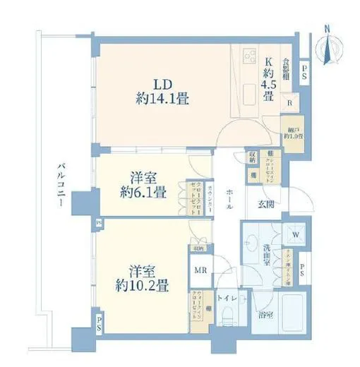 HARUMI FLAG PARK VILLAGE (晴海フラッグ パークヴィレッジ) 50階 84.86㎡