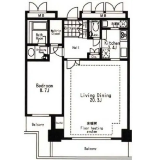 河田町ガーデンクラブフロア 3702