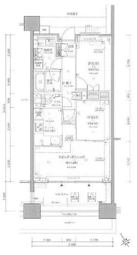 クレヴィアタワー目黒不動前 20階 55.62㎡