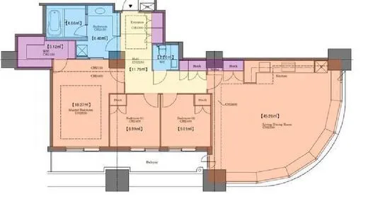 東京ツインパークス レフトウィング 36階 115.44㎡