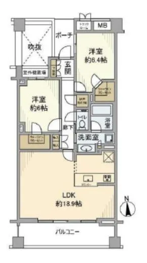 プラウド蘆花公園 2階 72.66㎡